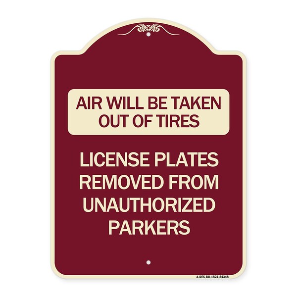 Air Will Be Taken Out of Tires License Plates Removed from Unauthorized Parkers, A-DES-BU-1824-24348